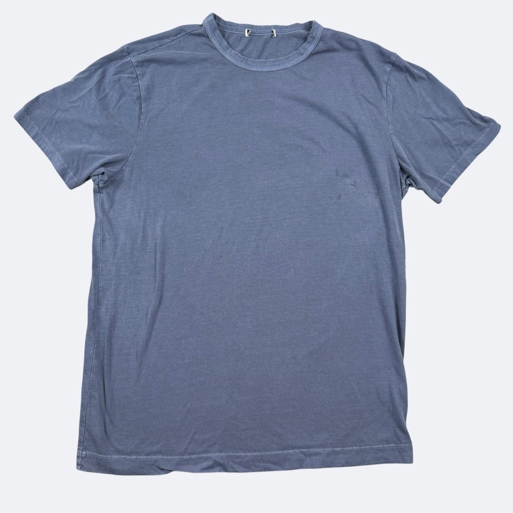 Buck Mason Shirt Mens M Blue Crewneck Cotton Tee Made In USA BM11030.101 Flaw